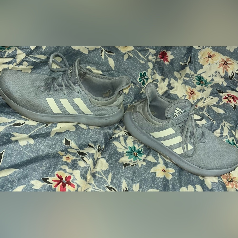 Adidas Women's baby blue and White Athletic Shoes